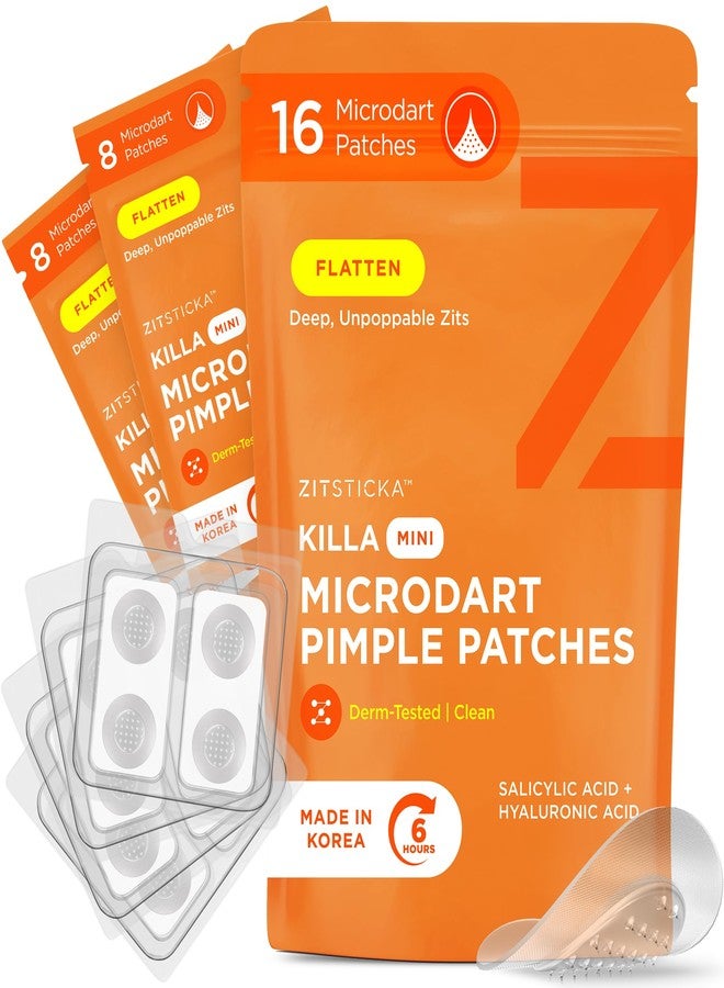ZitSticka Killa Pimple Patches for Face - World's Most Potent Pimple Patch with Fast-Acting Microdarts - Starts Working within 6 Hours for Deep, Early-Stage Zits - Mini 16 Count - Image 1